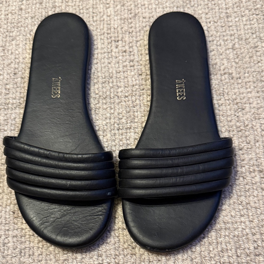 TKEES Black Women's Slide Sandals